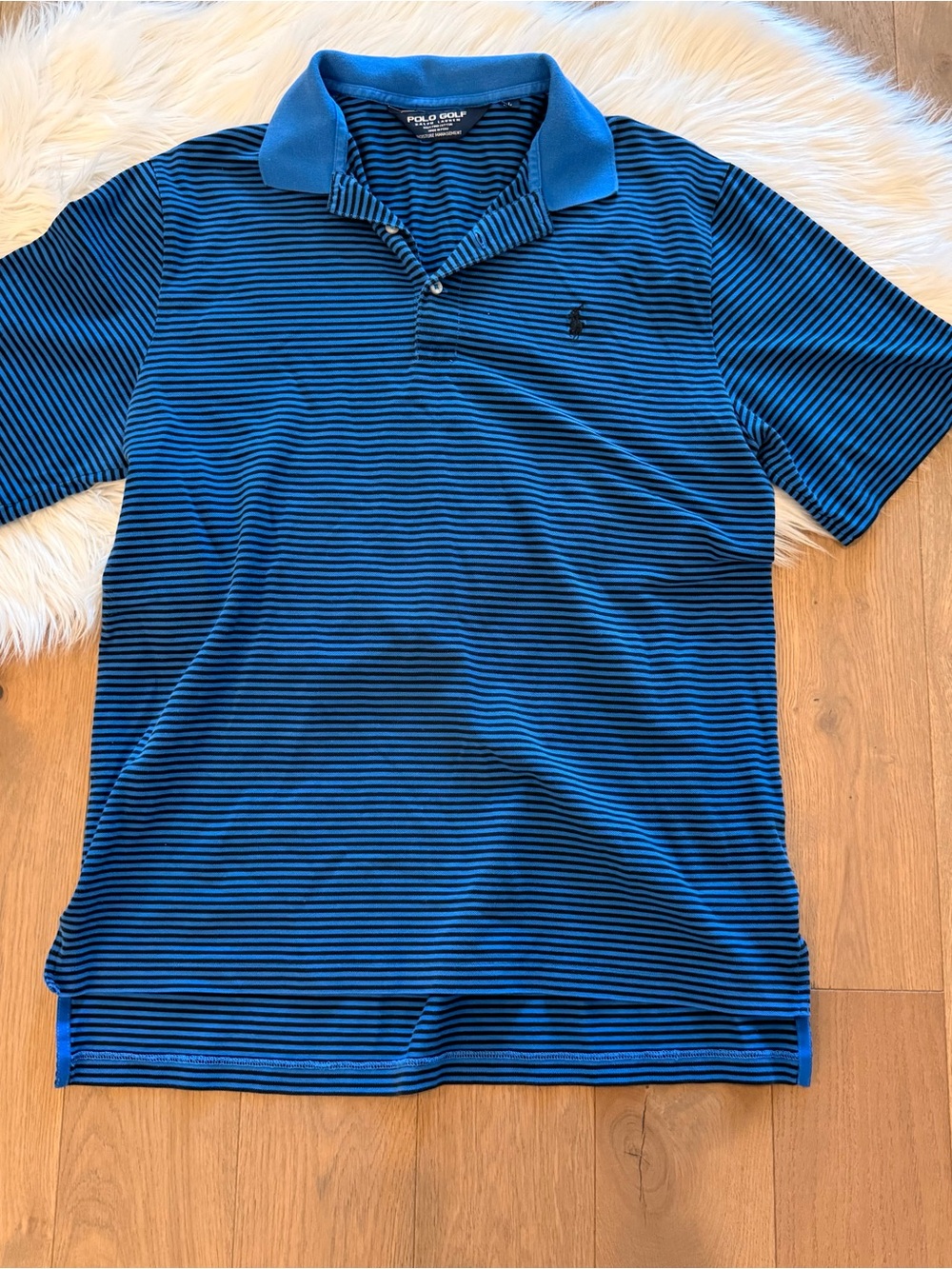 Polo Golf by Ralph Lauren Blue Striped Short-Sleeve Polo
